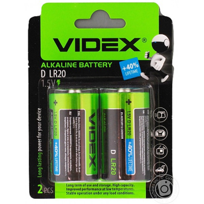 Батарейки VIDEX LR20/D