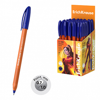 Ручка шар ЕК U-108 UGT Orange Stick синяя 1мм