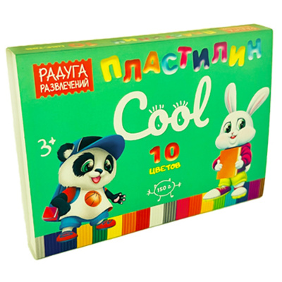 Пластилин 10цв. 150г Cool со стеком (23)
