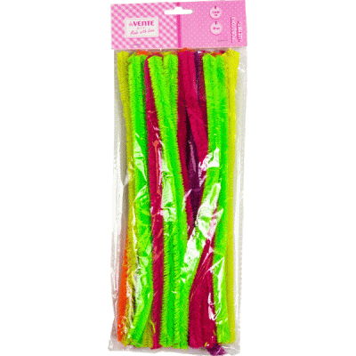 Проволка пушистая Шенил deVENTE.Neon творч.1,5x30 см,30 шт,ассор
