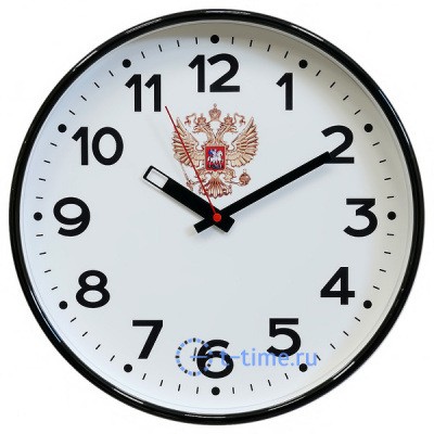 Часы Тройка 77770732 бел/черн обод с гербом