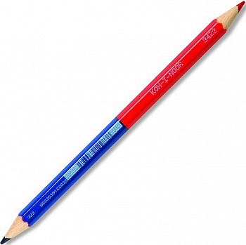 Карандаш 2-х цв. шестигран./ толст. КРАСНО-СИНИЙ (KOH-I-NOOR BLUE STAR)