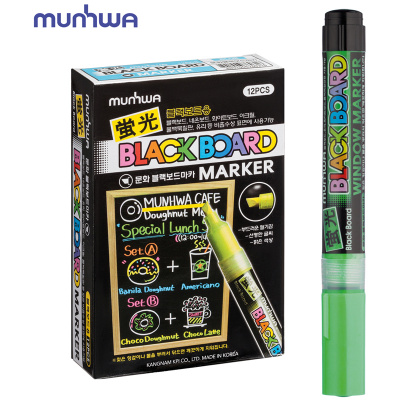 Маркер меловой MunHwa Black Board Marker (зеленый) 3мм водная основа