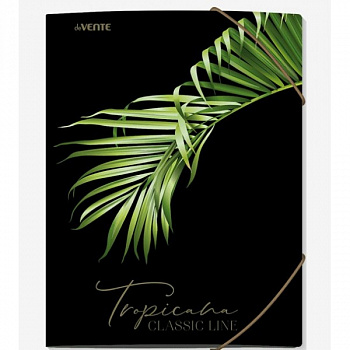 Папка на резинках А4 deVENTE Tropicana 400мкм , фактура песок, тисн. фольг. верт.резинк. 3 клап.