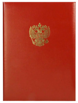 Папка адресная Российский орел (Герб России) (пухлая) БОРДОВАЯ, ляс
