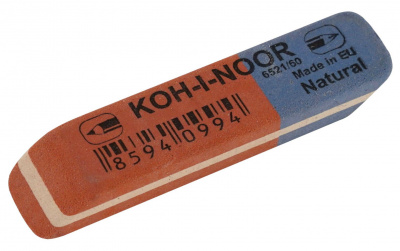 Ластик Koh-i-nor Blue Star (красно-синий) 57*14*8