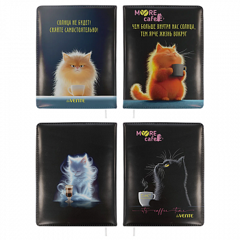 Записная книжка В6 120*170мм 160с, кл, deVente MoorCafe, тв/о,иск/к,пор