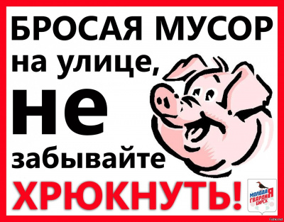 Наклейки Не сорить