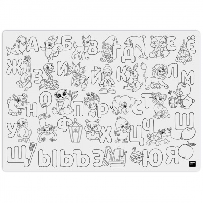 Коврик-раскраска многоразовый 48*34см HappyArt (прозрачный)