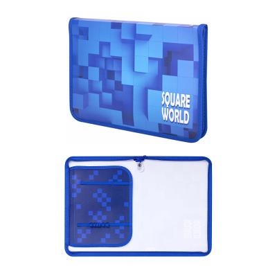 Папка для труда А4 на молнии ЮНЛАНДИЯ Square world
