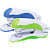 Степлер №24/6 26/6 deVENTE Color 20л пласт.,с кауч.встав