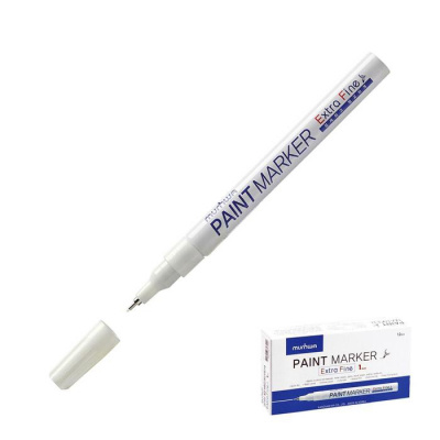 Маркер-КРАСКА (белый) 1мм MunHwa Extra Fine Paint Marker нитро-основа