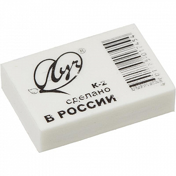 Ластик Луч Классика 31х22х8мм белый(60)