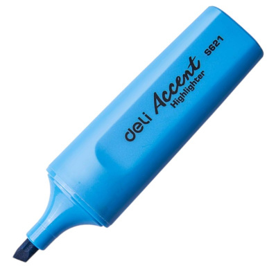 Маркер-текстовыделитель Deli Accent ES621BLUE Delight 1-5мм ГОЛУБОЙ