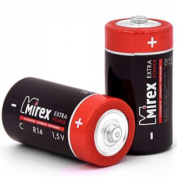 Батарейки Mirex R14/С 1.5V shrink солевая