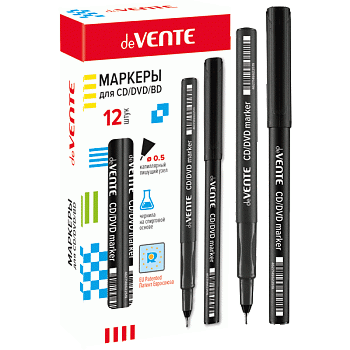 Маркер CD-PEN 0,5мм (капил.наконечн) черный deVENTE