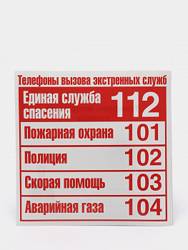 Наклейки Телефоны экстренной помощи (96*95)