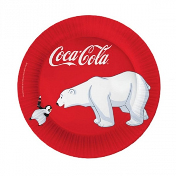 Тарелки 23см.бум. 6шт Coco-Cola