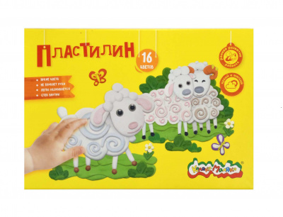 Пластилин 16цв. 240гр Каляка со стеком3+ (39)