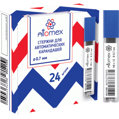 Грифель 0,7мм (12шт) Attomex НВ