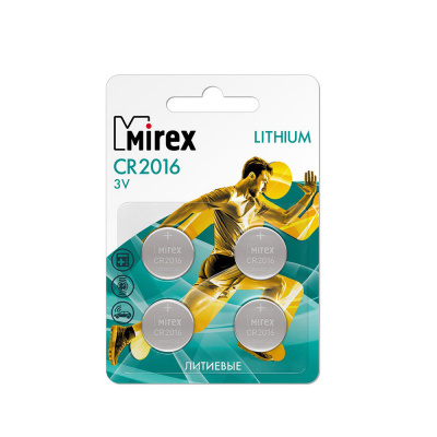 Батарейки Mirex CR2016 3V литиевая