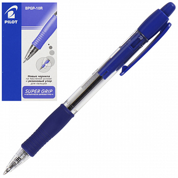 Ручка авт PILOT SUPER Grip 0,7мм син.грип СИНЯЯ