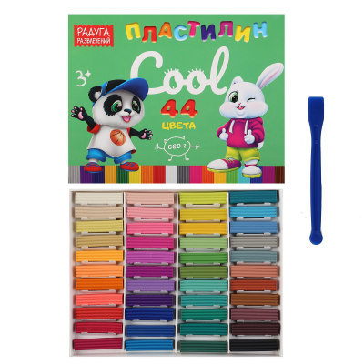 Пластилин 44цв 660г Cool со стеком (6)