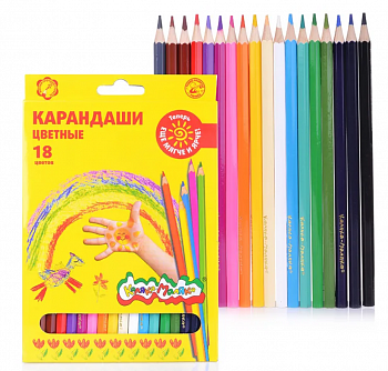 Цв.карандаши 18цв Каляка-Маляка заточ./шестигр.(8)