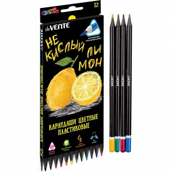 Цв.карандаши 12цв (ПЛАСТИК.) deVENTE Juicy Black 2М
