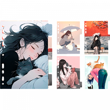Разделитель листов (А5) 5шт 160*210 deVente Korean Story, лам/мел/к 210гр, рис,