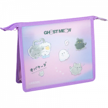 Папка для тетрадей А5 (24,3х20х8см) deVente Ghost Meow,молн,400мкм,расш80мм
