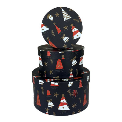 Коробка ЦИЛИНДР №1 НОВЫЙ ГОД 21*11,5см 