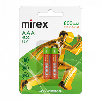 Аккумулятор NI-MH Mirex HR03/AAA 800mAh 1.2V 