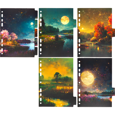Разделитель листов (А5) 5шт 160*210 deVente Nature, лам/мел/к 210гр, рис,
