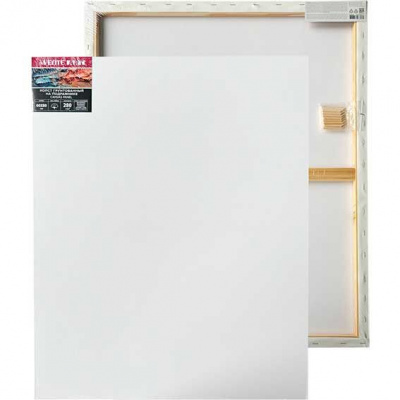 Холст на подрамнике 60*80см грунт deVENTE.ARTISTIC STUDIO х/б 100%, 280г/м2, зерно, белый, набор кли