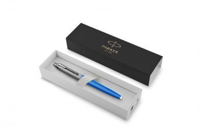 Ручка PARKER Jotter Original Blue Chrom CT шар.синяя,1мм,кноп,подар.упак.