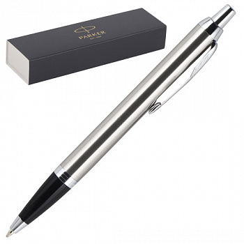 Ручка PARKER IM Essential Stainless Steel CT шар.синяя 1,0мм