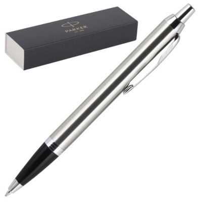 Ручка PARKER IM Essential Stainless Steel CT шар.синяя 1,0мм
