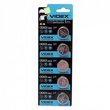 Батарейки VIDEX CR2025 BL-5 Lithium