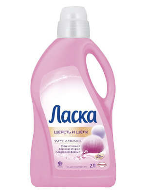 Гель для стирки Ласка Шерсть и шелк 1л, (розовая)
