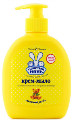 Мыло Жидкое 300мл. Ушастый нянь крем-мыло с Алоэ