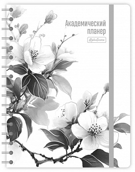 Планинг н/дат Академический,Вишня в цв (157*205мм)89л, греб,рез,тв/пер, мат/лам,тисн/ф, 3цв/разд