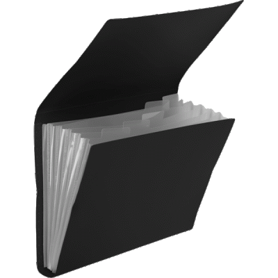 Папка с клапаном (6отдел) A4 325x230x20мм 550мкм deVENTE.Black