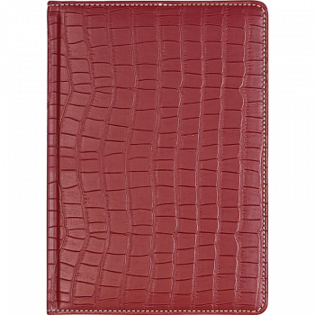 Алфавитная книга deVente WILD А5, 128 стр, белая бум 70г/м2, обложка иск кожа. бордовая