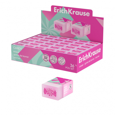 Ластик ErichKrause Candy  кор/36