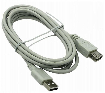 Кабель Hama H-30619 USB 2.0 A-A(m-f) удлинительный 1.8м серый