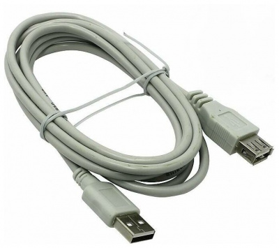 Кабель Hama H-30619 USB 2.0 A-A(m-f) удлинительный 1.8м серый