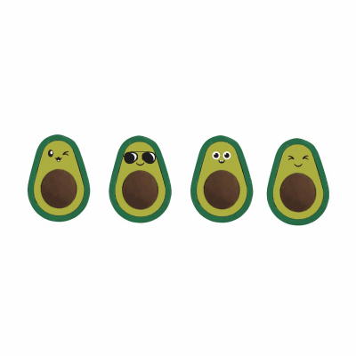 Ластик HappyGraphix.Avocado , 4 вида