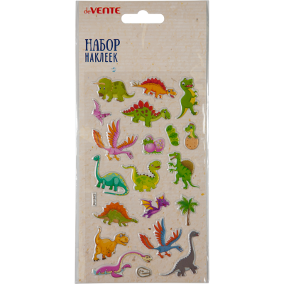 Наклейки для творчества deVENTE Dinosaurs, 16*9см, пл/п