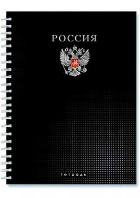 Тетрадь 96л кл. (ГРЕБЕНЬ) Апплика лам.Российс.символика (40)